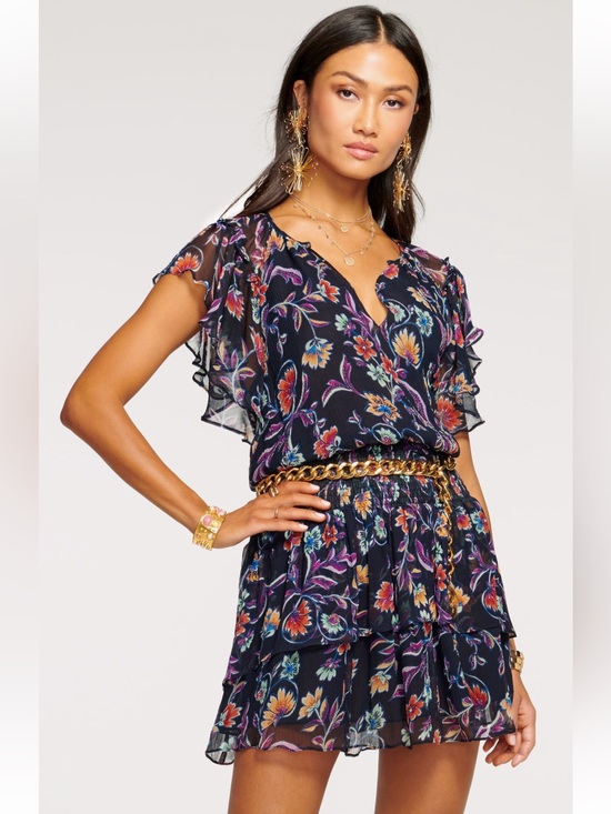 Ramy Brook Dresses & Skirts - NWT Ramy Brook Averill Floral Print Tiered Mini Dress Smocked Waist Sz S